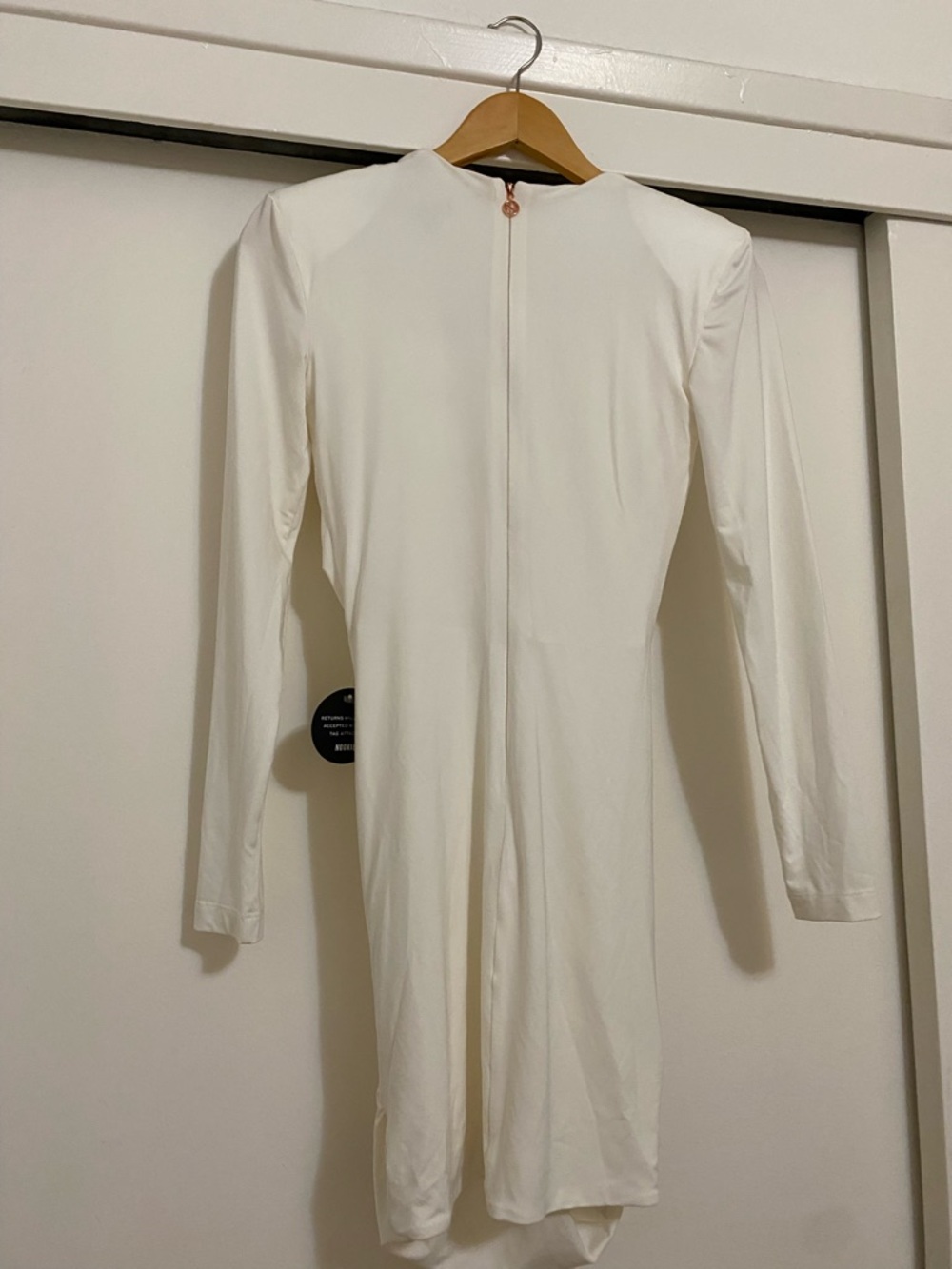 Nookie Giselle Long Sleeve Mini Dress - Ivory - Picture 6 of 8
